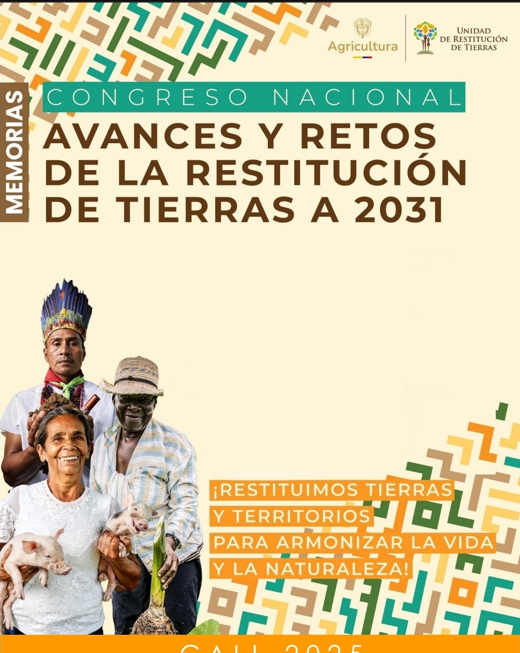 1er Congreso nacional de restitución de tierras: avances y restos de la restitución de tierras a 2031