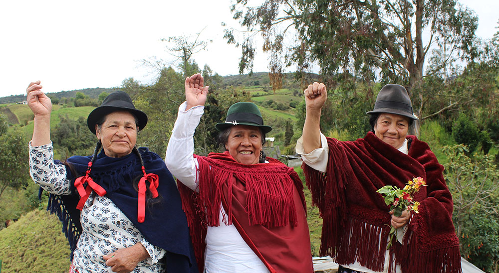 En un mural, campesinos restituidos de Nariño pintaron sus sueños 