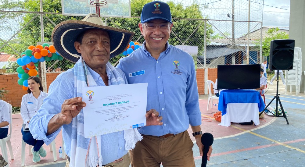 Unidad de Restitución de Tierras realizó sentido homenaje a víctimas de la violencia, en San Alberto, Cesar 