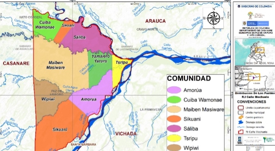 A través de medida cautelar la Unidad de Restitución de Tierras solicitó la protección territorial del resguardo indígena “Caño Mochuelo” en Casanare 