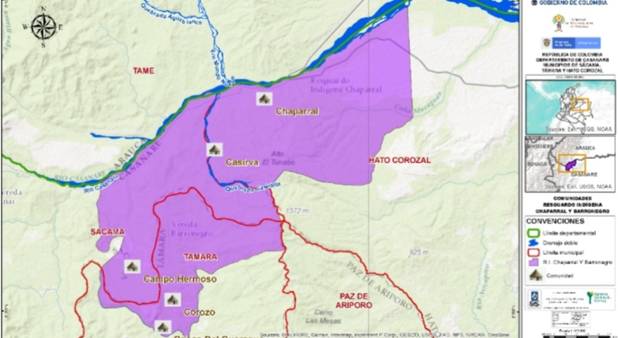 Unidad de Restitución de Tierras solicitó la protección de más de 16 mil hectáreas del Resguardo indígena “Chaparral y Barro Negro” en Casanare 