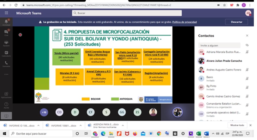 Fuerza Pública da vía libre para que Unidad de Restitución inicie intervención en nuevas zonas rurales del sur de Bolívar 