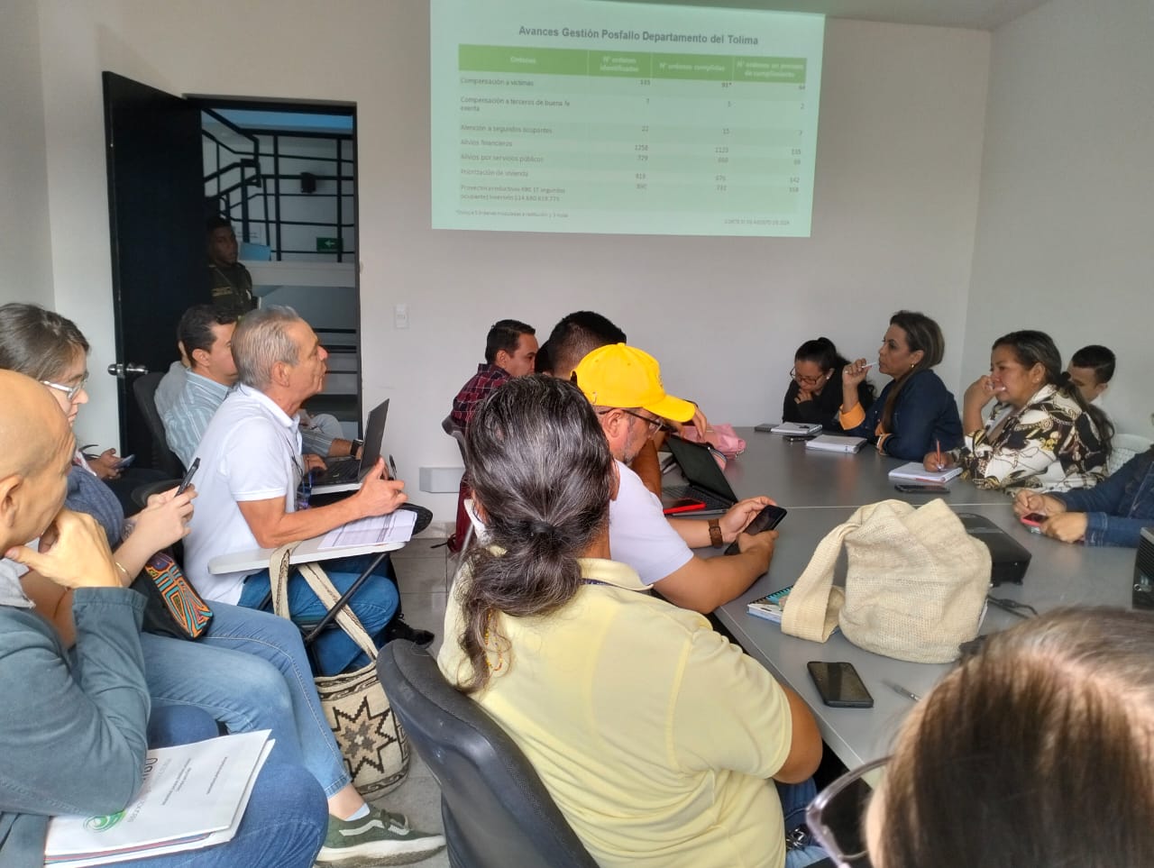 En dicha reunión, realizada en Ibagué, la entidad socializó la Ley 1448 de 2011 y evaluó los avances de la restitución de tierras. 