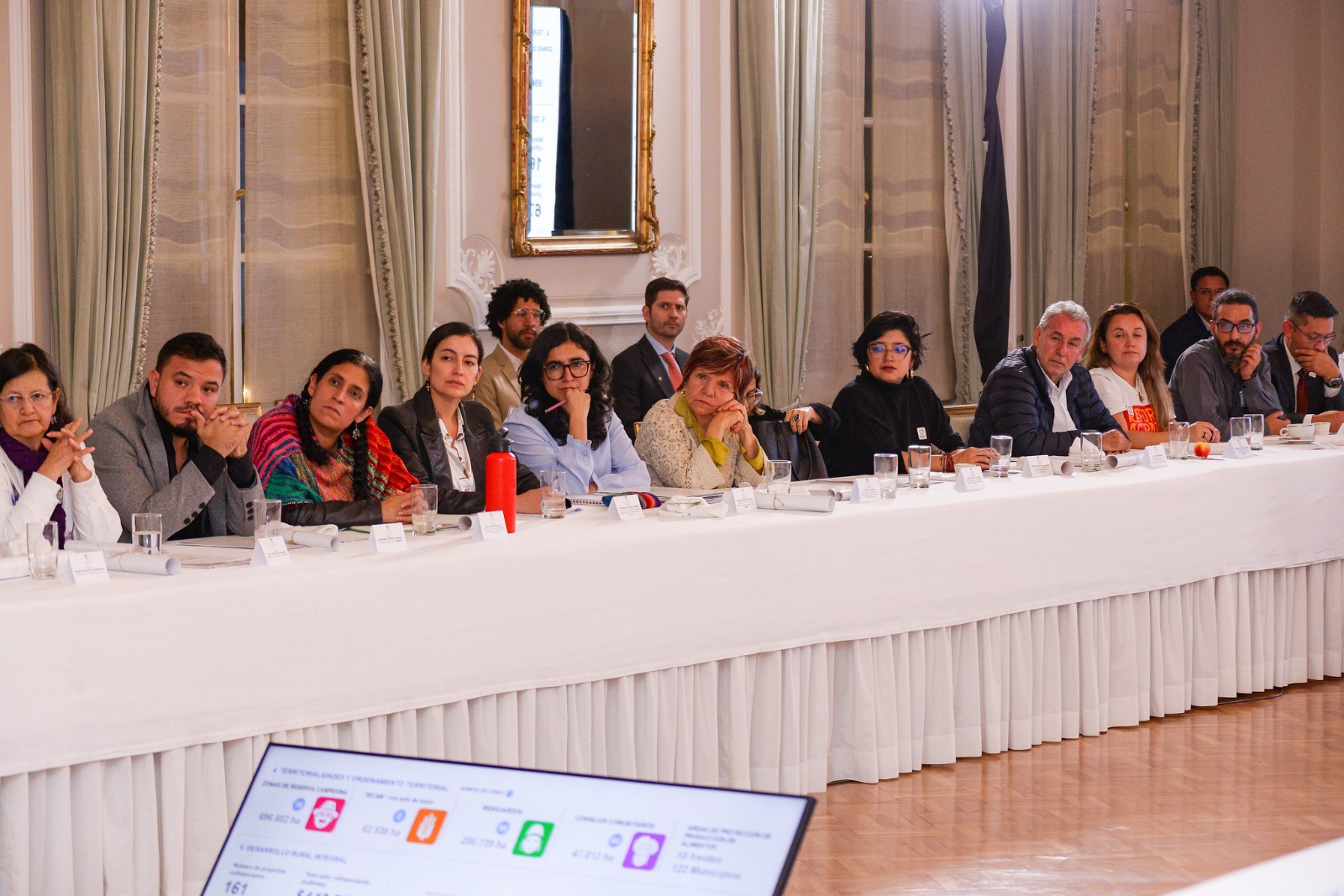 Durante la reunión desarrollada en la Casa de Nariño, la subdirectora general de la entidad destacó que, en cuanto a hectáreas inscritas, al igual que las radicadas en demanda, en la actual administración se ha tramitado más del 50% de lo alcanzado en los más de 13 años de trabajo en la Unidad. 