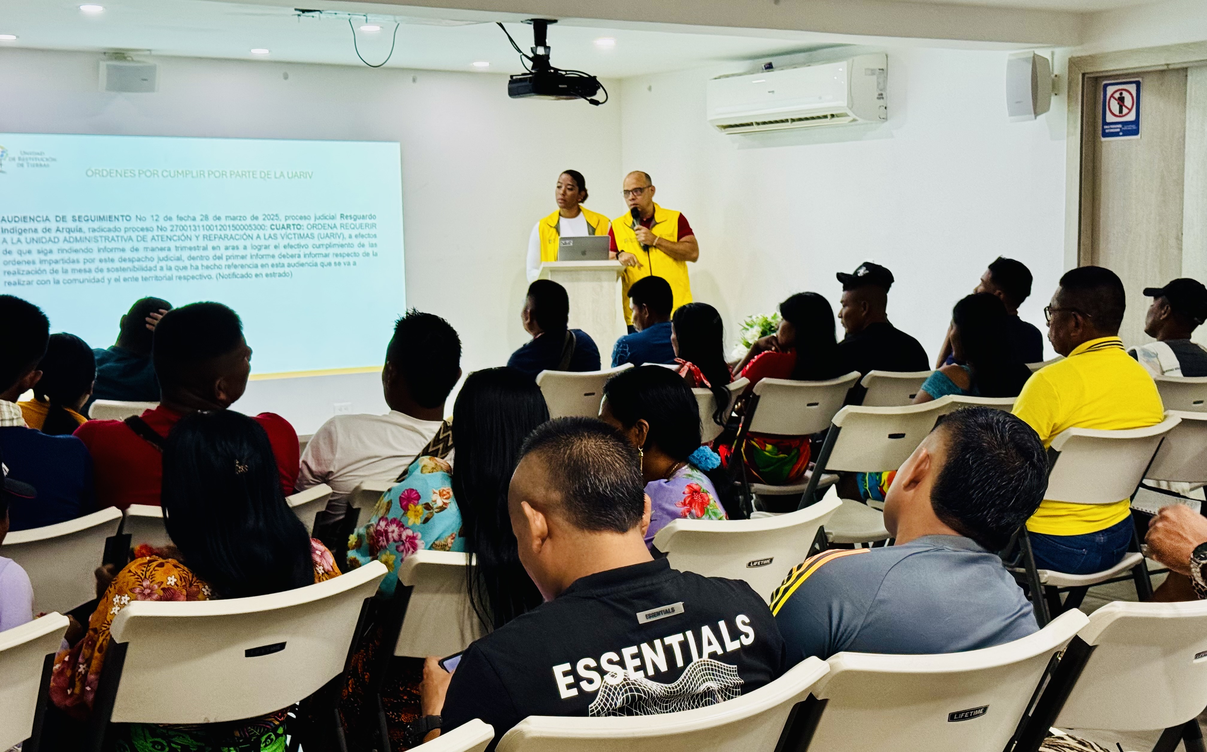 Los resguardos de Arquía, Tanela, Cuti y Eyáquera, que asistieron a la jornada, cuentan con sentencias favorables impartidas por los jueces en 2016 y 2018.